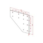 100x100 İki Yönlü Bağlantı Sacı Teknik