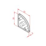 20x20 Radiuslu Profil Kapağı Teknik