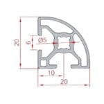 20x20 Radiuslu Sigma Profil - Görsel 2