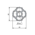 Ø28 - 1,7 mm Ağır Seri Boru Profil Teknik