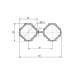 Ø28 - 1,7 mm Çiftli Boru Profil Teknik
