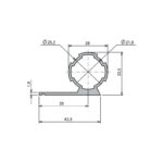 Ø28 - 1,7 mm L Boru Profil Teknik