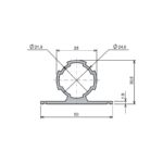 Ø28 - 1,7 mm T Boru Profil Teknik