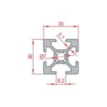 30x30 Ağır Sigma Profil Teknik