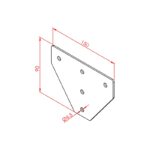 30x30 Üç Yönlü Bağlantı Sacı Teknik