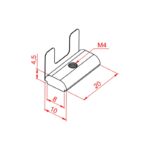 30x30 Yaylı Somun M4 - Dıştan K8 Teknik