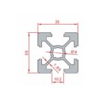 35x35 Ağır Sigma Profil Teknik