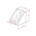 40x40 Geniş Köşe Bağlantı Parçası K8 Teknik