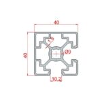 40x40 Kapalı Sigma Profil Teknik