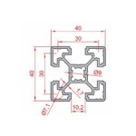 40x40 Light Sigma Profil Teknik