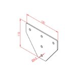 40x40 Üç Yönlü Bağlantı Sacı Teknik
