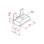 40x40 Yaylı Somun M5 - Dıştan K8 Teknik