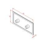 40x80 Profil Kapağı Siyah K10 Teknik