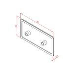 40x80 Profil Kapağı Siyah K8 Teknik
