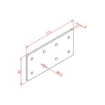 45x90 Düz Ek Bağlantı Sacı Teknik