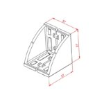 60x60 Geniş Köşe Bağlantı Parçası Teknik