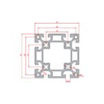 80x80 Ağır Sigma Profil Teknik