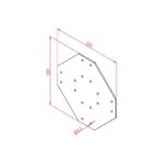 80x80 Dört Yönlü Bağlantı Sacı Teknik
