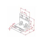 80x80 Düz Köşe Bağlantı Parçası Teknik