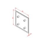 80x80 Profil Kapağı Siyah K10 Teknik