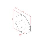 90x90 Dört Yönlü Bağlantı Sacı Teknik