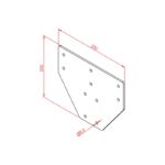 90x90 Üç Yönlü Bağlantı Sacı Teknik
