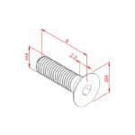 Havşabaş Cıvata M4x8 Teknik
