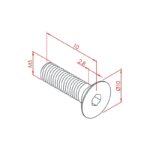 Havşabaş Cıvata M5x10 Teknik
